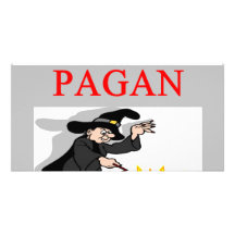 technology pagan joke personalized photo card