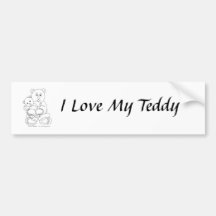 Teddy and Teddy Bumper Sticker