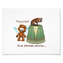 teddy bear asking siamese off table txt alternate photo