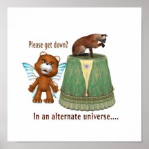 teddy bear asking siamese off table txt alternate posters