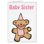 teddy bear baby sister cards