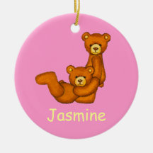 Teddy Bear Letter J Ornament~Customise Name