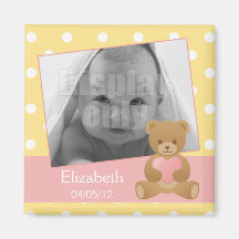 Teddy bear photo magnet