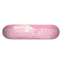 Teddy Bear, Standing, Pale Pink for Girls Custom Skateboard