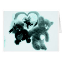 teddy bear valentine Photo 9927 Greeting Card