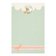 Teddy Tots T Custom Stationery
