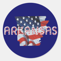 TEE Arkansas Patriot Round Stickers