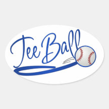Tee Ball Oval Sticker