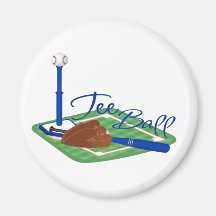 Tee Ball Refrigerator Magnet