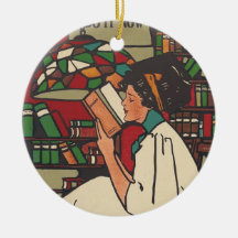 TEE Book Worm Christmas Tree Ornaments