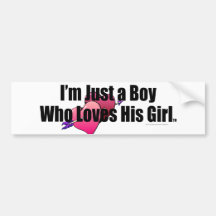 TEE Boy Loves Girl Bumper Sticker