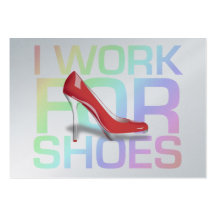 TEE I Work For Shoes Business Card