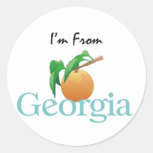 TEE I'm From Georgia Round Stickers