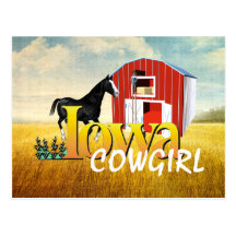 TEE Iowa Cowgirl Postcard