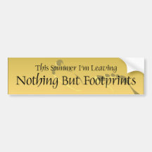TEE Nothing But Barefoot Bumper Sticker