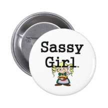 TEE Sassy Girl Buttons