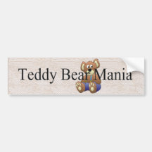 TEE Teddy Bear Mania Bumper Sticker