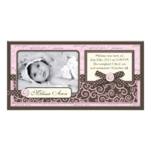 Teeny Toes PNK Announcement Card Photo Cards