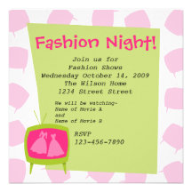 Television Fashion Moments 2 Personalized Invites