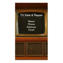 Television Sale and Repair Services Business Card Template