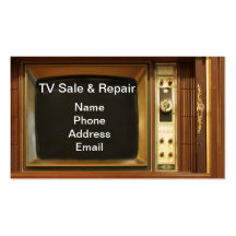 Television Sale and Repair Services Business Card Template