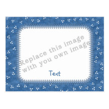 Template Blue Frame Postcards