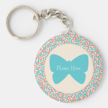 Template Butterfly Dots Keychain - 369 Antique