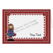 Template - Cute Young Girl Card