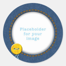 Template "Denim & Button" Stickers
