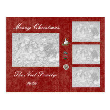 TEMPLATE - Holiday Photo Card Post Card