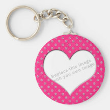 Template "Pink with Flowers" Keychains