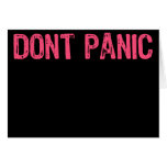 Template Sign -Don't Panic Black/Pink Cards