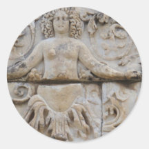 Temple of Hadrian, MEDUSA -  Picture of Medusa Round Sticker