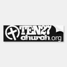 TEN27 Church bumper sticker