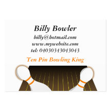 Ten Pin Bowling Business Cards