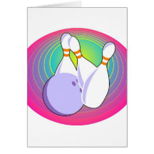 Ten Pin Bowling Greeting Card