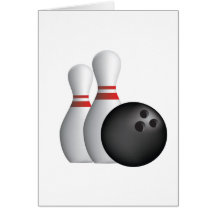 ten pins x 1 greeting card