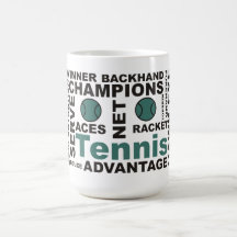 Tennis Advantage Word Mug