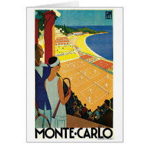Tennis at Monte Carlo Greeting Card