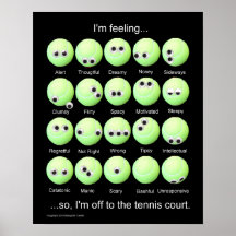 Tennis Balls Emotions Poster