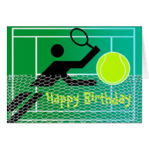 Tennis Birthday Card