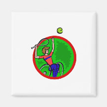 Tennis Boy Wheelchair Fridge Magnets