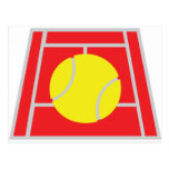 tennis court icon post cards