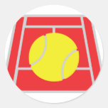 tennis court icon round sticker