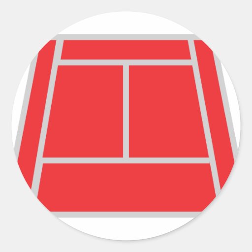 tennis court round stickers