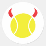 tennis devil round stickers