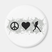 Tennis Girl 3 Magnets