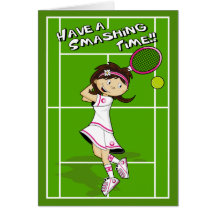Tennis Girl Birthday Card