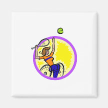 Tennis Girl Wheelchair Fridge Magnet