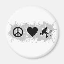 Tennis Guy 5 Refrigerator Magnet